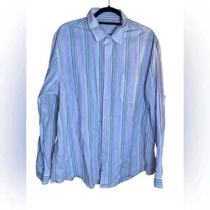 Tasso‎ Elba men’s striped button down dress shirt size xxl